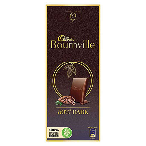 4 CADBURY'S BOUNRVILLE FINE DARK CHOCOLATE with Rakhi